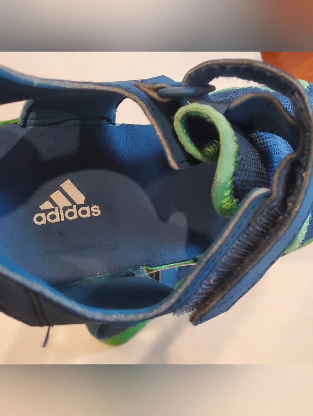 Adidas Outdoor Kids' Captain Toey K Water Shoe Blue Green Big Boys Size 3